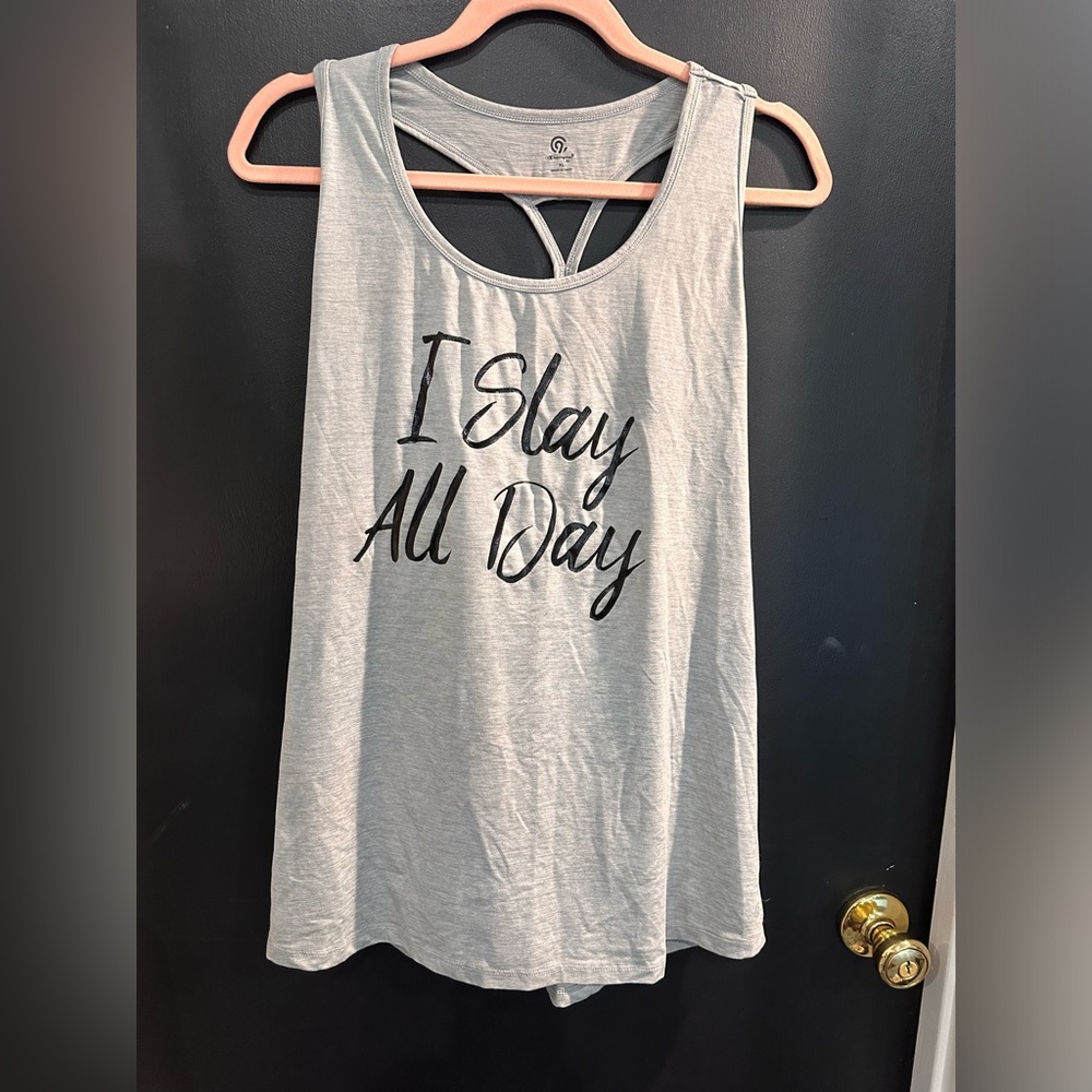 Grey “I Slay All Day” Champion tank
